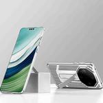 For Huawei Mate 60 Extraordinary Cooling Holder Phone Case(Silver White)