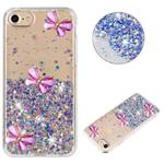 For iPhone 7 / 8 / SE 2022 Luminous Starry Sky Glitter Butterfly TPU Phone Case(Purple)