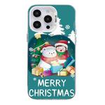 For iPhone 15 Pro Max Christmas Series PC Full Coverage Pattern Phone Case(CW048 White)