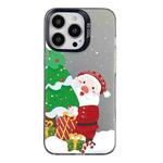 For iPhone 15 Pro Max Christmas Series PC Full Coverage Pattern Phone Case(CK034 Black)