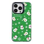 For iPhone 15 Pro Max Christmas Series PC Full Coverage Pattern Phone Case(CK038 Black)