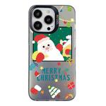 For iPhone 15 Pro Max Christmas Series PC Full Coverage Pattern Phone Case(CK044 Black)