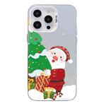 For iPhone 15 Pro Max Christmas Series PC Full Coverage Pattern Phone Case(CW034 White)