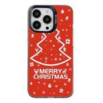 For iPhone 15 Pro Christmas Series PC Full Coverage Pattern Phone Case(CK046 Black)