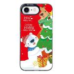 For iPhone 7 / 8 / SE 2020 2022 Christmas Series PC Full Coverage Pattern Phone Case(CK033 Black)