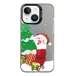 For iPhone 13 Christmas Series PC Full Coverage Pattern Phone Case(CK034 Black)