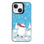 For iPhone 13 Christmas Series PC Full Coverage Pattern Phone Case(CK037 Black)