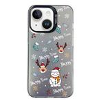 For iPhone 13 Christmas Series PC Full Coverage Pattern Phone Case(CK041 Black)