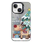 For iPhone 13 Christmas Series PC Full Coverage Pattern Phone Case(CK042 Black)