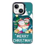 For iPhone 13 Christmas Series PC Full Coverage Pattern Phone Case(CK048 Black)