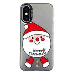 For iPhone X / XS Christmas Series PC Full Coverage Pattern Phone Case(CK043 Black)