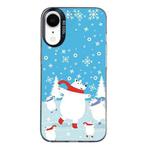 For iPhone XR Christmas Series PC Full Coverage Pattern Phone Case(CK037 Black)