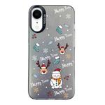 For iPhone XR Christmas Series PC Full Coverage Pattern Phone Case(CK041 Black)