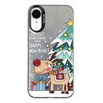 For iPhone XR Christmas Series PC Full Coverage Pattern Phone Case(CK042 Black)