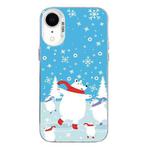 For iPhone XR Christmas Series PC Full Coverage Pattern Phone Case(CW037 White)