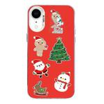 For iPhone XR Christmas Series PC Full Coverage Pattern Phone Case(CW040 White)