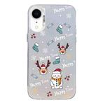 For iPhone XR Christmas Series PC Full Coverage Pattern Phone Case(CW041 White)