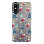 For iPhone XS Max Christmas Series PC Full Coverage Pattern Phone Case(CK036 Black)