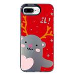 For iPhone 7 Plus / 8 Plus Christmas Series PC Full Coverage Pattern Phone Case(CK035 Black)