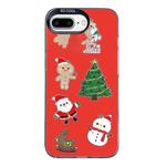 For iPhone 7 Plus / 8 Plus Christmas Series PC Full Coverage Pattern Phone Case(CK040 Black)