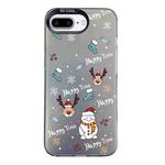 For iPhone 7 Plus / 8 Plus Christmas Series PC Full Coverage Pattern Phone Case(CK041 Black)