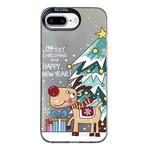 For iPhone 7 Plus / 8 Plus Christmas Series PC Full Coverage Pattern Phone Case(CK042 Black)