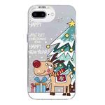 For iPhone 7 Plus / 8 Plus Christmas Series PC Full Coverage Pattern Phone Case(CW042 White)