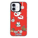 For iPhone 16 Christmas Series PC Full Coverage Pattern Phone Case(CK039 Black)