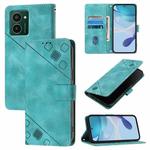 For HMD Pulse Pro Skin-feel Embossed Leather Phone Case(Green)