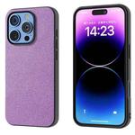 For iPhone 16 Pro Max Black Frame Glitter Shockproof Phone Case(Purple)