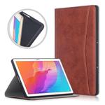 For Huawei Enjoy Tablet 2 10.1 inch / Honor Pad 6 10.1 inch Marble Cloth Texture Horizontal Flip Leather Case with Holder(Brown)