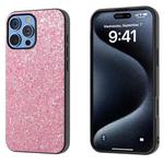 For iPhone 16 Pro Max Black Frame Colorful Glitter Phone Case(Purple Pink)