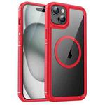 For iPhone 15 Plus Forerunner Shockproof Acrylic Hybrid TPU Magsafe Phone Case(Red)