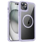 For iPhone 15 Plus Forerunner Shockproof Acrylic Hybrid TPU Magsafe Phone Case(Purple)