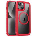 For iPhone 15 Forerunner Shockproof Acrylic Hybrid TPU Magsafe Phone Case(Red)