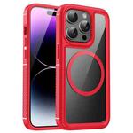 For iPhone 14 Pro Forerunner Shockproof Acrylic Hybrid TPU Magsafe Phone Case(Red)