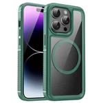 For iPhone 14 Pro Forerunner Shockproof Acrylic Hybrid TPU Magsafe Phone Case(Green)