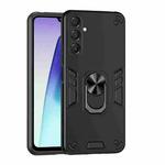 For Samsung Galaxy A17 5G Shockproof Metal Ring Holder Phone Case(Black)