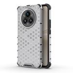 For Realme 14 Pro+ 5G Shockproof Honeycomb PC + TPU Protective Phone Case(White)