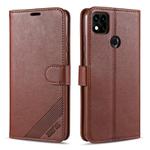 For Xiaomi Redmi 9C AZNS Sheepskin Texture Horizontal Flip Leather Case with Holder & Card Slots & Wallet(Brown)