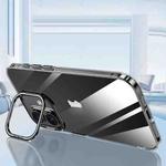 For iPhone 16 Plus SULADA PC + Aluminum Alloy Lens Holder Phone Case(Black)