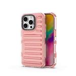 For iPhone 16 Pro High Transparency TPU Hybrid PC Airbag Phone Case(Peach Red)