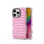 For iPhone 16 Pro High Transparency TPU Hybrid PC Airbag Phone Case(Pink)