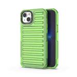 For iPhone 14 Plus High Transparency TPU Hybrid PC Airbag Phone Case(Transparent Green)