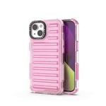 For iPhone 14 High Transparency TPU Hybrid PC Airbag Phone Case(Pink)