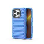 For iPhone 14 Pro High Transparency TPU Hybrid PC Airbag Phone Case(Transparent Blue)