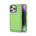 For iPhone 14 Pro Max High Transparency TPU Hybrid PC Airbag Phone Case(Transparent Green)