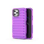 For iPhone 12 / 12 Pro High Transparency TPU Hybrid PC Airbag Phone Case(Transparent Purple)