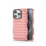 For iPhone 15 Pro High Transparency TPU Hybrid PC Airbag Phone Case(Pink)