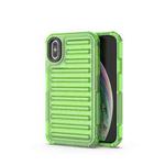 For iPhone XS / X High Transparency TPU Hybrid PC Airbag Phone Case(Transparent Green)